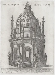 Katafalk för påven Sixtus V, 1591.