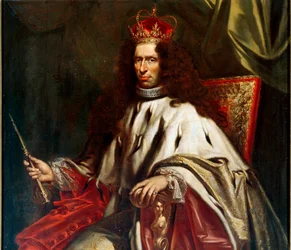 Porträtt av Antonio Grimaldi, generernas doge från 1703 till 1705 Målning av Giovanni Maria Delle Piane (1660-1745) 1690-1691 sön 230x153 cm Privat samling succession Luigi Cattaneo Adorno