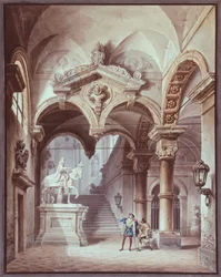 The Guest of Stone, Practical Joker of Sevilla, av Giovanni Migliara (1785-1837)