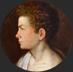 Manierism: Självporträtt av Lomazzo, Giovanni Paolo (1538-1600), ca. 1560. Olja på trä, D 39. Konsthistoriska museet, Vienne
