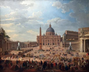 Duc de Choiseuls (1719-1785) ritt på Petersplatsen i Rom