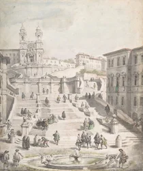 Trappa till Trinità dei Monti, ca. 1756-58.