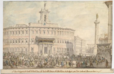 Lotteriet på Piazza di Montecitorio, 1743-1744.