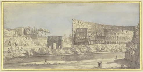 Colosseum och Konstantinbågen i Rom