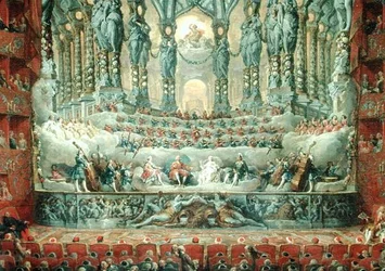 Konsert ges av kardinal de La Rochefoucauld (1700-99) på Argentina Theatre i Rom, för att fira bröllopet av Ludvig Dauphin (1729-65), son till Ludvig XV, till Marie-Josephe (1731-67) från S.
