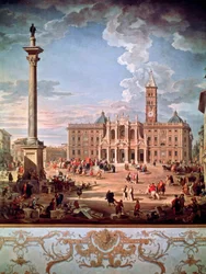 Torget och kyrkan Santa Maria Maggiore