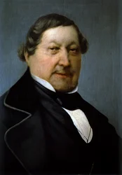 Porträtt av Gioachino Antonio Rossini, detalj (oljemålning)