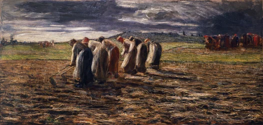 Potatisskörden, av Giovanni Segantini (1858-1899)