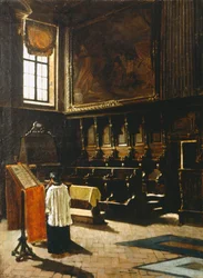 Kören för kyrkan St Anthony i Milano