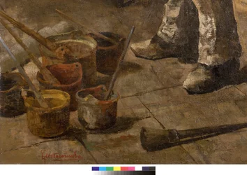 Jag är också en målare eller Dilettante eller The painters studio, 1885 (uppgift om 3497601)