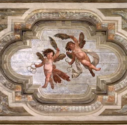 Cupids, valv i Hall of the Theological Virtues (fresk)