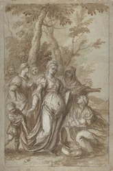 Fyndet av Moses, ca. 1671.