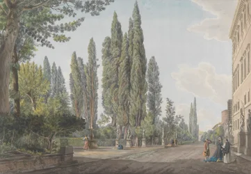 Villa Montalto Negroni, cirka 1780. Upphovsmän: Giovanni Volpato, Louis Ducros.