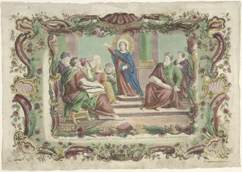 Kristus bland skriftlärda i templet Jesus Christ in medio doctorum / Nuestro señor en medio de los doctors (titel på objekt)