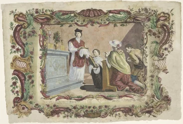 Be för levande och döda VII. opus misericordiae spiritualis / La septima obra de misericordia spiritual (...) (titel på objektet) The Spiritual Works of Mercy (serietitel)