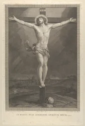 Kristus korsfäst på korset, med en dödskalle vid foten, ca 1770-1803