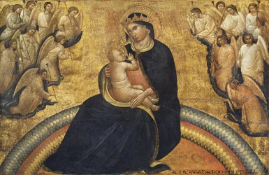 Madonna med barn och änglar, 1370-77