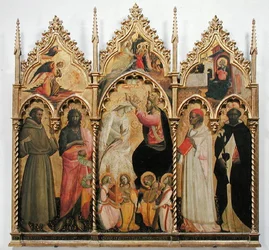 Jungfruns kröning med helgon, ca 1420