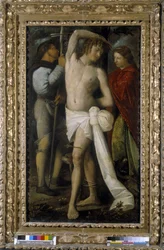 Saint Roch, Saint Sebastian och Saint Margarita (olja på duk)