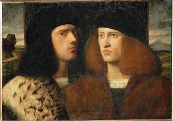 Två unga män, möjligen Giovanni och Gentile Bellini...