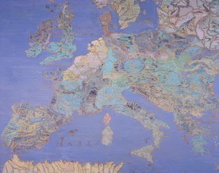 Karta över Europa på 1500-talet, från ”Sala del Mappamondo” (Världskartornas sal), ca 1574-5