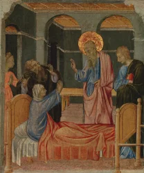 Sankt Johannes evangelisten väcker Drusiana, ca. 1460.
