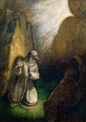 Saint Francis tar emot Stigmata.