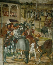 Förberedelser inför en turnering (fresco)