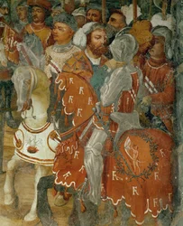 Två deltagare i en turnering (fresco)