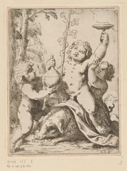 Bacchanal med tre ungdomar