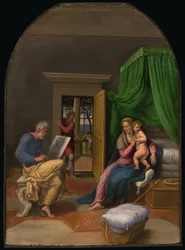 Saint Luke ritar jungfrun och Kristusbarnet, ca. 1535.