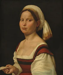 Porträtt av en ung kvinna, ca 1525 (olja på duk)