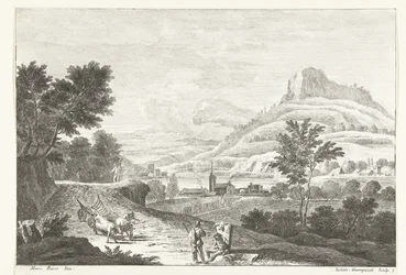 Landskap med oxkärra och begravning Italienska landskap (serietitel)