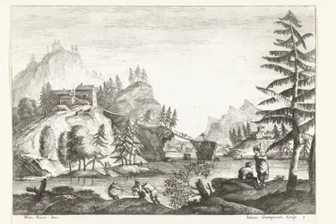 Landskap med flod och några figurer Italienska landskap (serietitel)