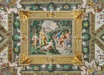 Hall of Latona: gudinnan, Rocca dei Rossi, San Secondo, Parma, Italien