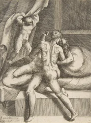 Apollo och Leucothea, från "The Loves of the Gods", ca. 1531-76.