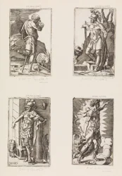 Jupiter, från Planeter, plåt 2, 1530-70.