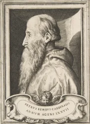 Porträtt av kardinal Pietro Bembo vänd åt vänster, 1572.
