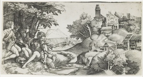 Herdar i ett landskap, ca. 1517-1518