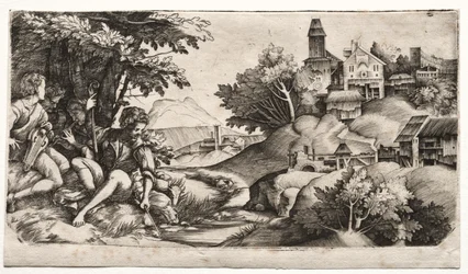 Herdar i ett landskap, ca. 1517.