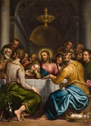 SS-sakramentets kapell, andra spanns norra sida, Giulio Campi, Nattvarden 1569