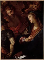 Jesus och Jungfru Maria (olja på duk