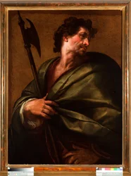 Representation av aposteln Saint Matteus (Aposteln St Matteus) Målning av Giulio Cesare Procaccini (1574-1625)