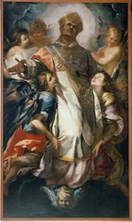 St Charles Borromeo in Glory (olja på duk