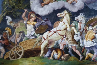 Diomedes kämpar mot Phegeus och Idaios.