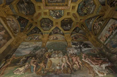 Freskdetalj från Chamber of Amor and Psyche, 1526-1534