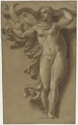Hermafrodit som karyatid Hermafroditus als kariatide