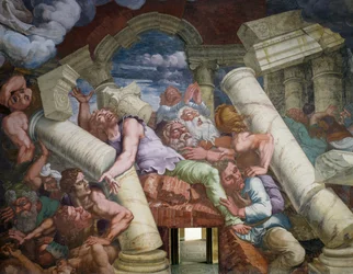 Rebelljättar slogs ner av byggnadens kollaps