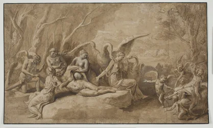 Venus sörjer Adonis död