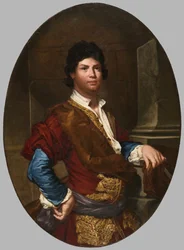 Porträtt av en ung man som en gentleman, ca 1720-1730